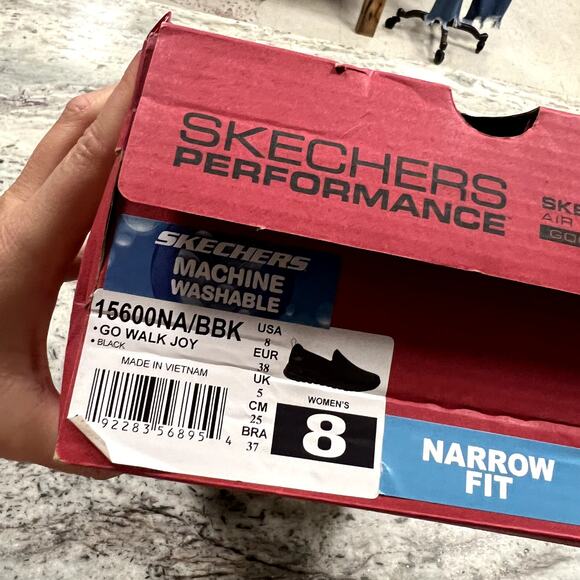 NEW Skechers Performance Go Walk Joy Black Slip on Shoes Size 8 - Picture 4 of 4